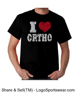 I Love Ortho distressed T-shirt Design Zoom